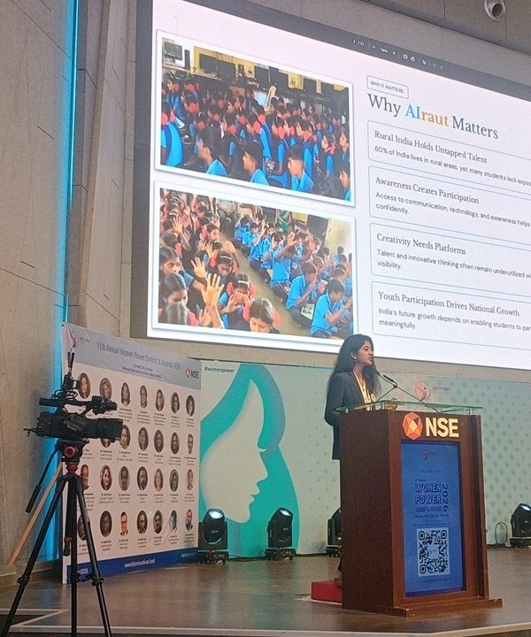 AIraut founder speaking at an event